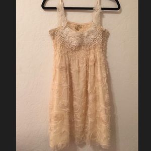 Pretty Angel Cream Midi Dress